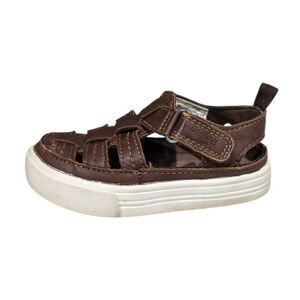 Osh Kosh fisherman Preppy sandal Dark brown Boys Size 5